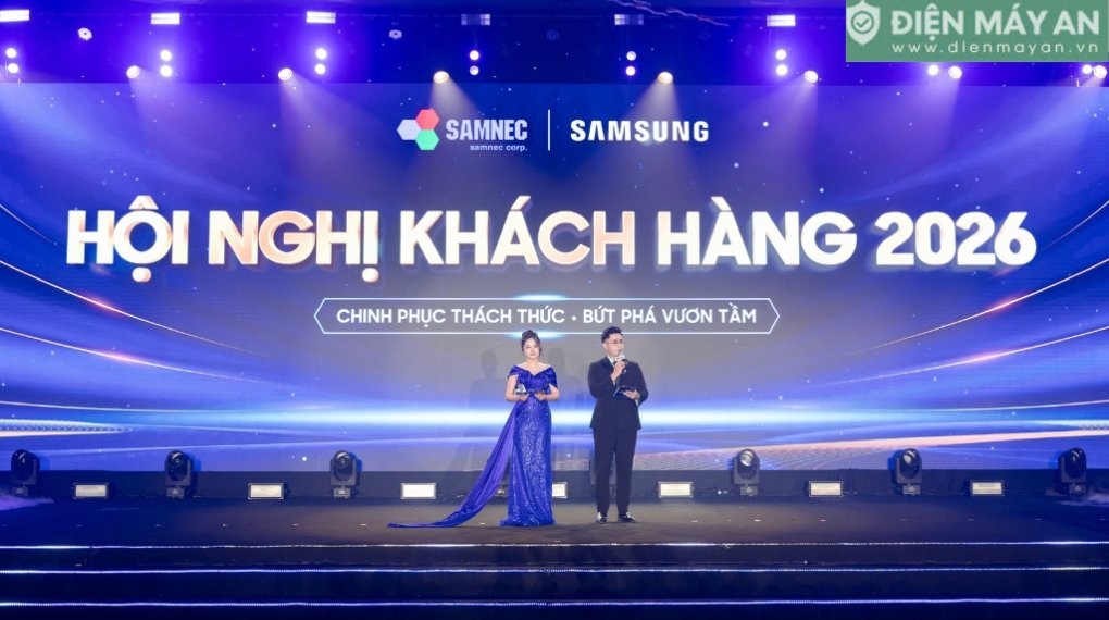 3 năm liên tiếp Điện máy AN được vinh danh đại lý hợp tác toàn diện điện tử - điện lạnh Samsung